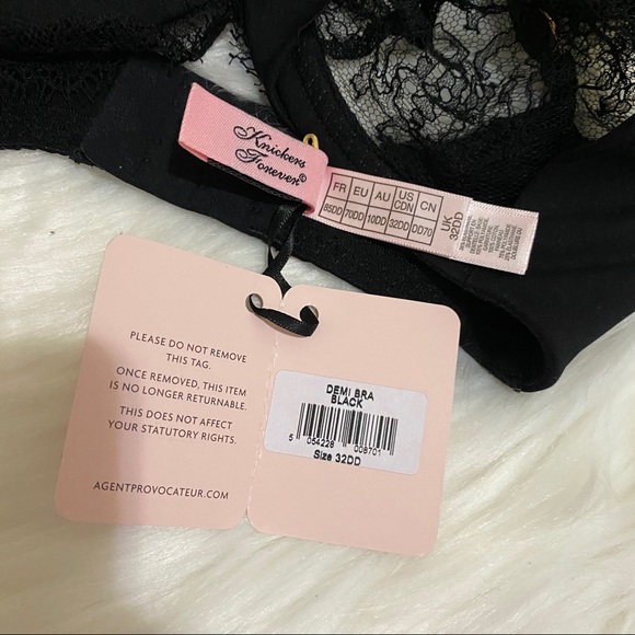 NWT Agent Provocateur Demi Black Bra - Picture 7 of 8